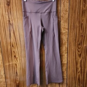 Purple Boot Cut High-Waisted Athletic Pants Size M